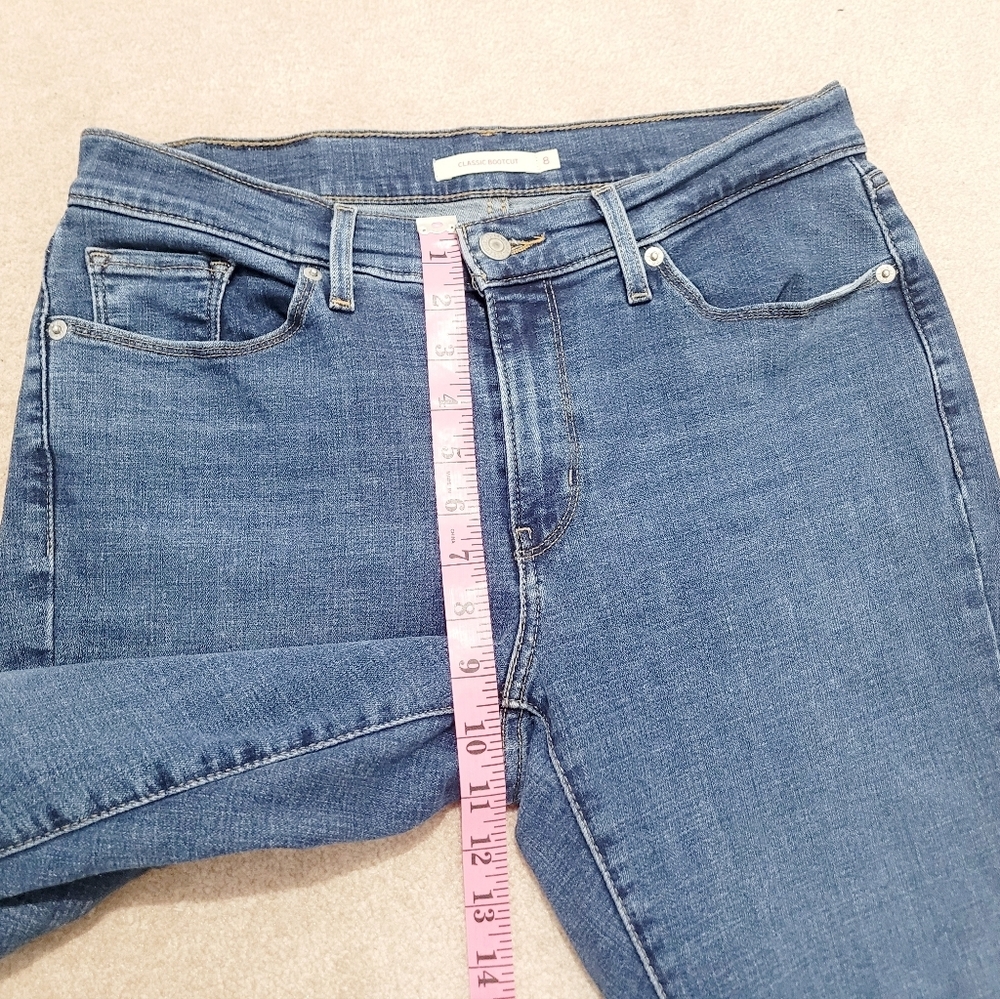 Levi’s Classic Bootcut Jeans Women’s Size 8 Blue Stretch Denim W29 L30 - Picture 8 of 13